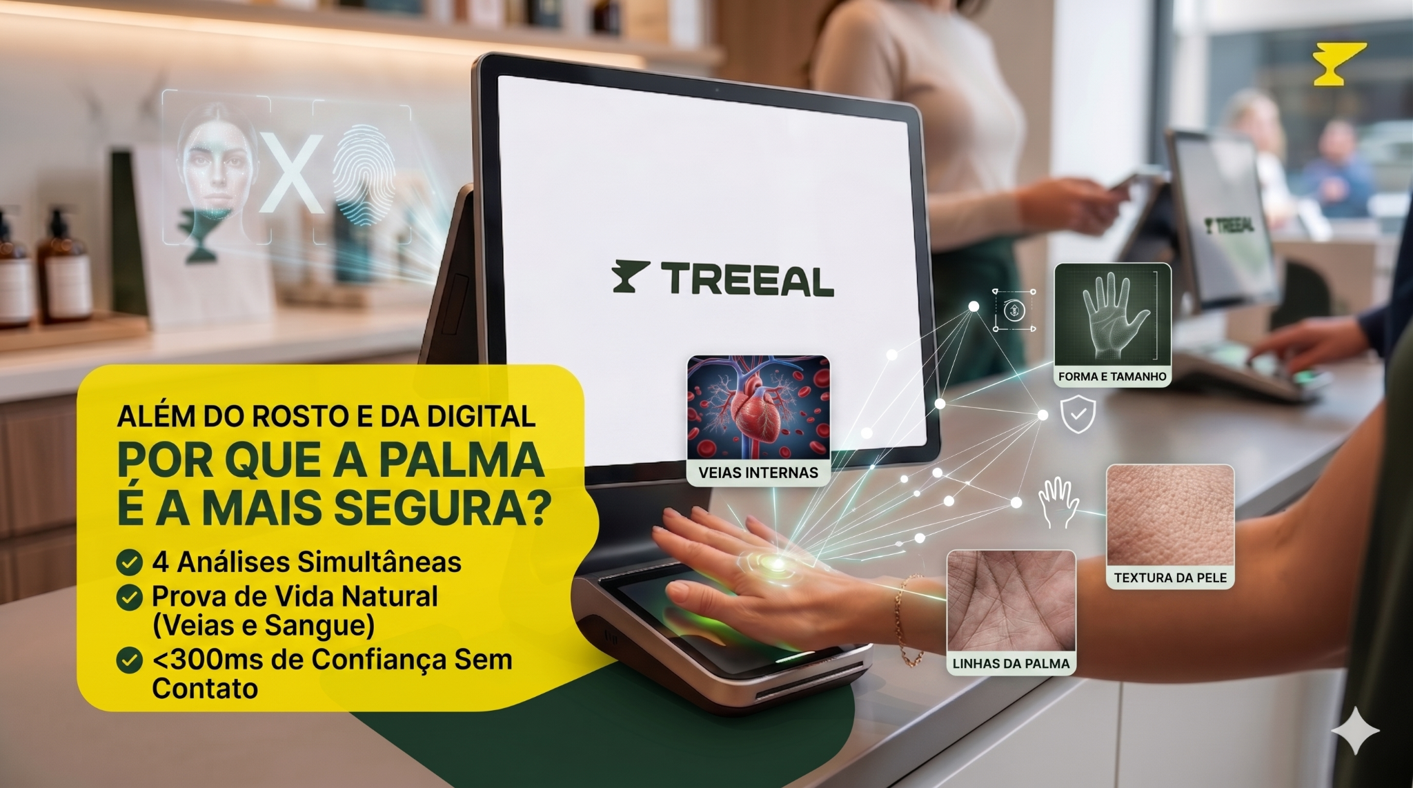 pagamento por biometriada palma